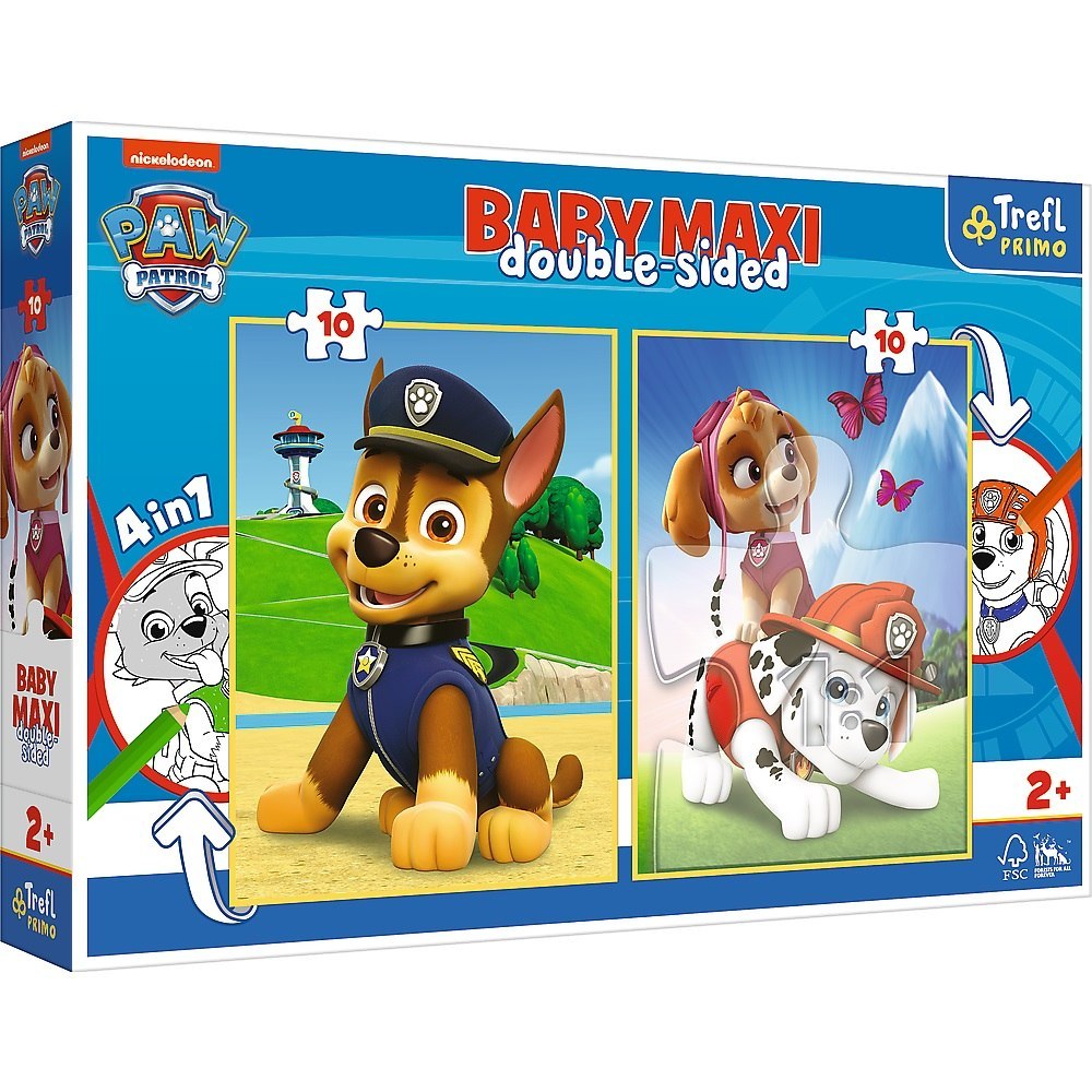 PUZZLE BABY MAXI 2X10EL. DRUŻYNA PAW PATROL TREFL 43003 TREF TREFL